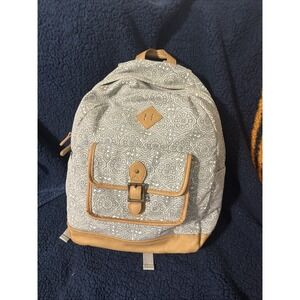 Pottery Barn Teen Backpack Leather Cotton Floral Diaper Bag Purse Knapsack